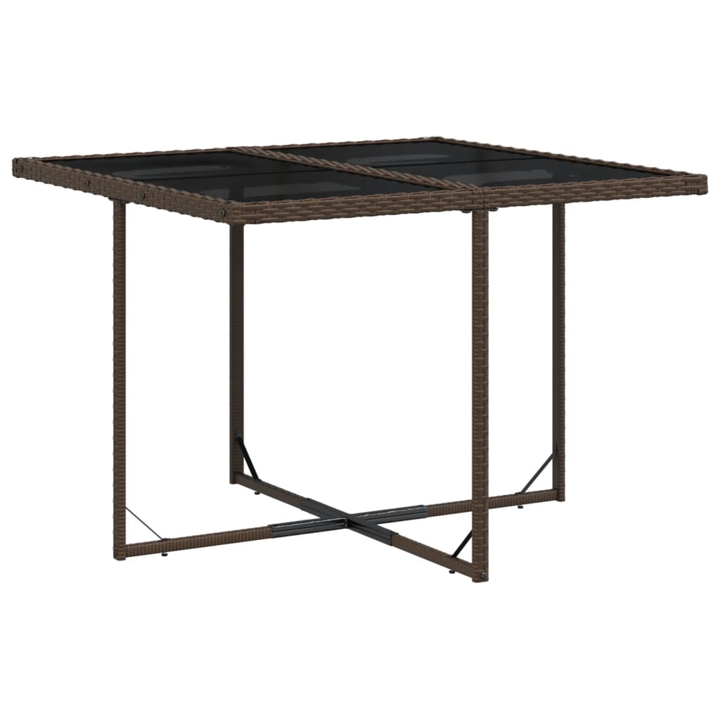vidaXL Set mobilier de grădină, 5 piese, cu perne, maro, poliratan vidaXL Set mobilier de grădină, 5 piese, cu perne, maro, poliratan