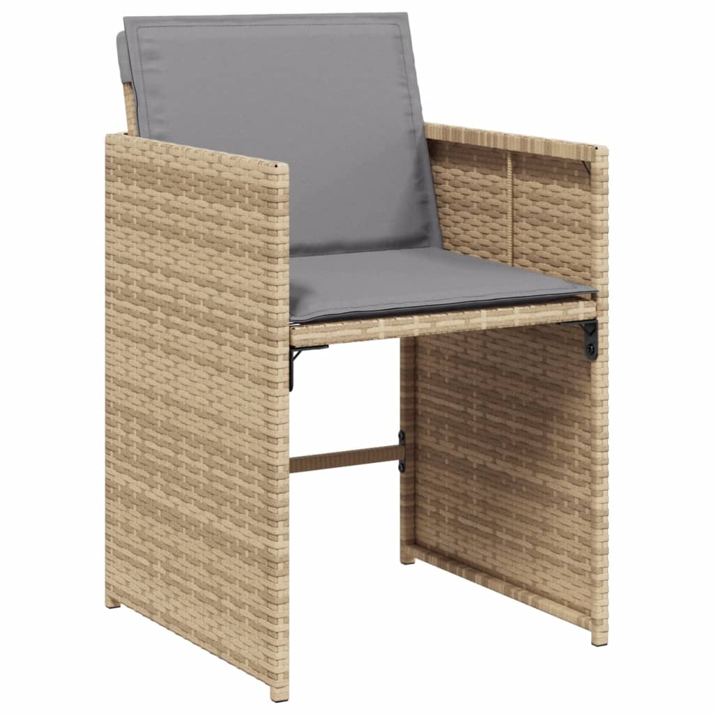 vidaXL Set mobilier pentru grădină, 5 piese, cu perne, bej, poliratan vidaXL Set mobilier pentru grădină, 5 piese, cu perne, bej, poliratan