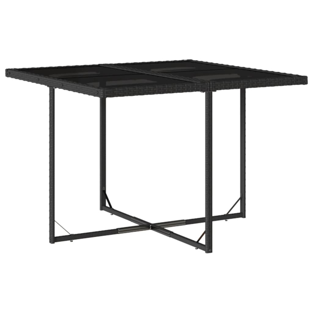 vidaXL Set mobilier de grădină cu perne, 9 piese, negru, poliratan vidaXL Set mobilier de grădină cu perne, 9 piese, negru, poliratan