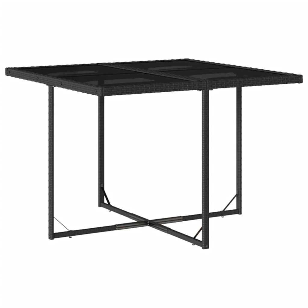 vidaXL Set mobilier de grădină cu perne, 9 piese, negru, poliratan vidaXL Set mobilier de grădină cu perne, 9 piese, negru, poliratan