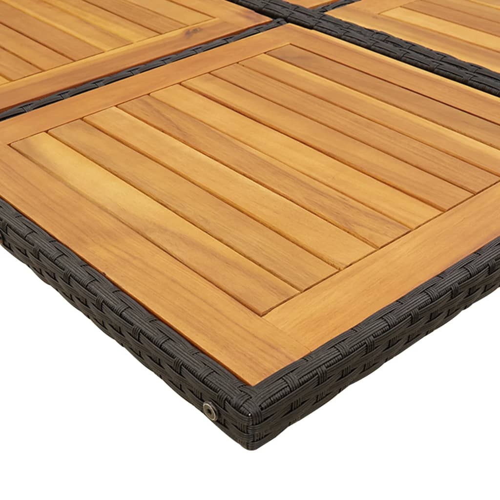 vidaXL Set mobilier de grădină cu perne, 9 piese, negru, poliratan vidaXL Set mobilier de grădină cu perne, 9 piese, negru, poliratan
