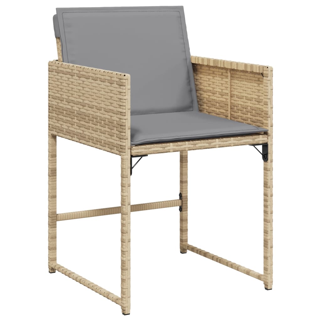 vidaXL Set mobilier pentru grădină, 5 piese, cu perne, bej, poliratan vidaXL Set mobilier pentru grădină, 5 piese, cu perne, bej, poliratan