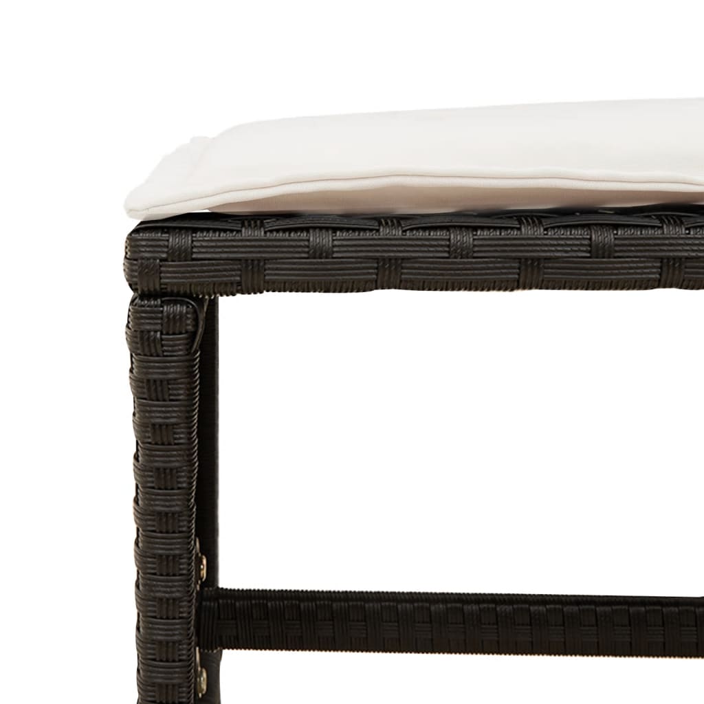 vidaXL Set mobilier de grădină cu perne, 9 piese, negru, poliratan