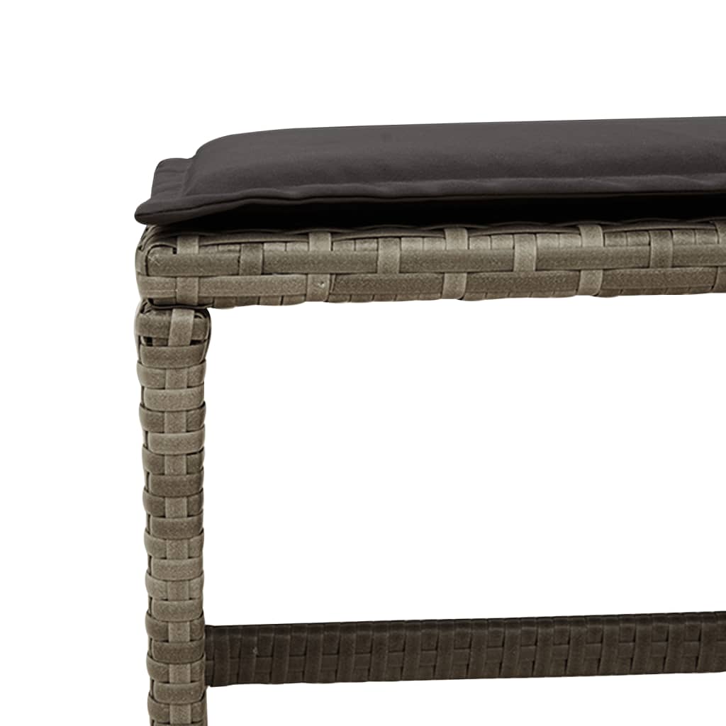 vidaXL Set mobilier grădină cu perne, 9 piese, gri, poliratan vidaXL Set mobilier grădină cu perne, 9 piese, gri, poliratan