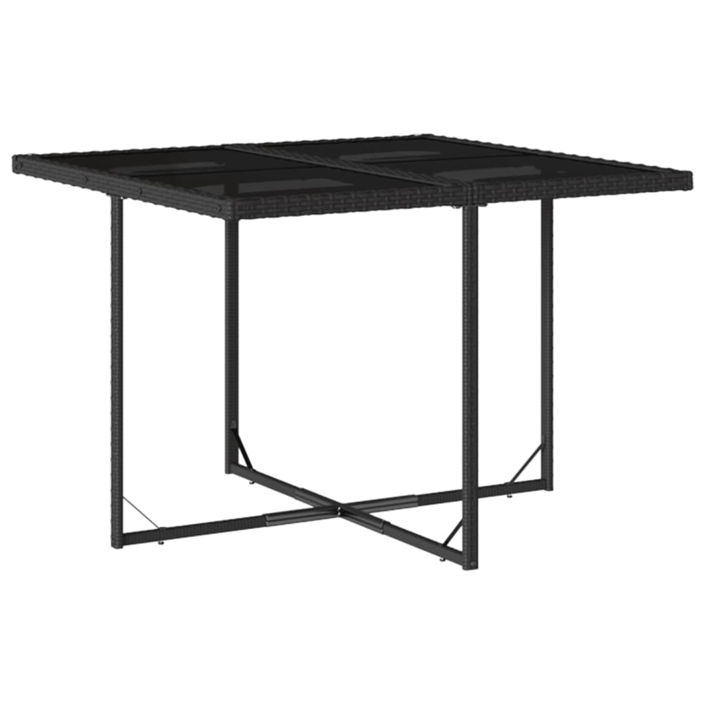 vidaXL Set mobilier de grădină cu perne, 9 piese, negru, poliratan vidaXL Set mobilier de grădină cu perne, 9 piese, negru, poliratan
