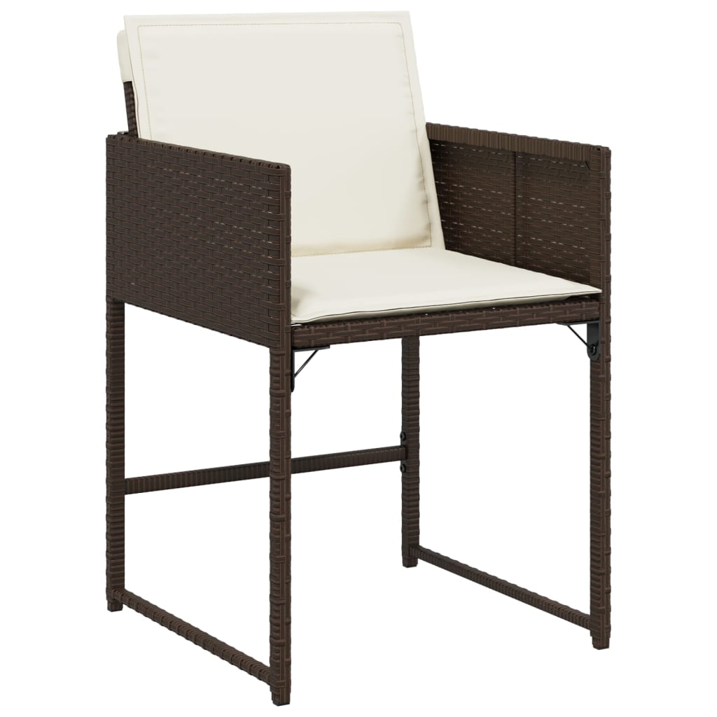 vidaXL Set mobilier de grădină, 13 piese, maro, cu perne, poliratan vidaXL Set mobilier de grădină, 13 piese, maro, cu perne, poliratan