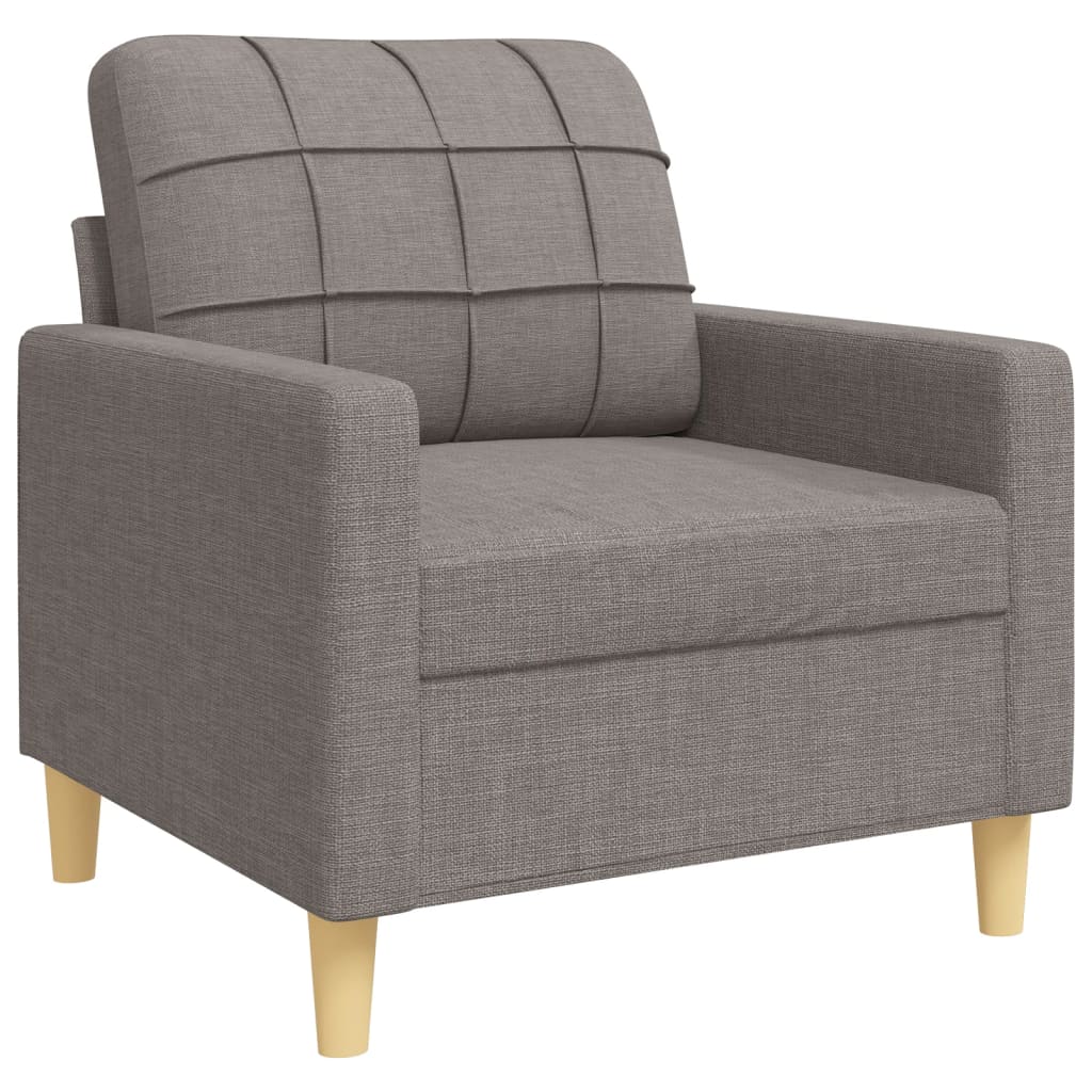 vidaXL Set de canapele, 3 piese, gri taupe, textil vidaXL Set de canapele, 3 piese, gri taupe, textil