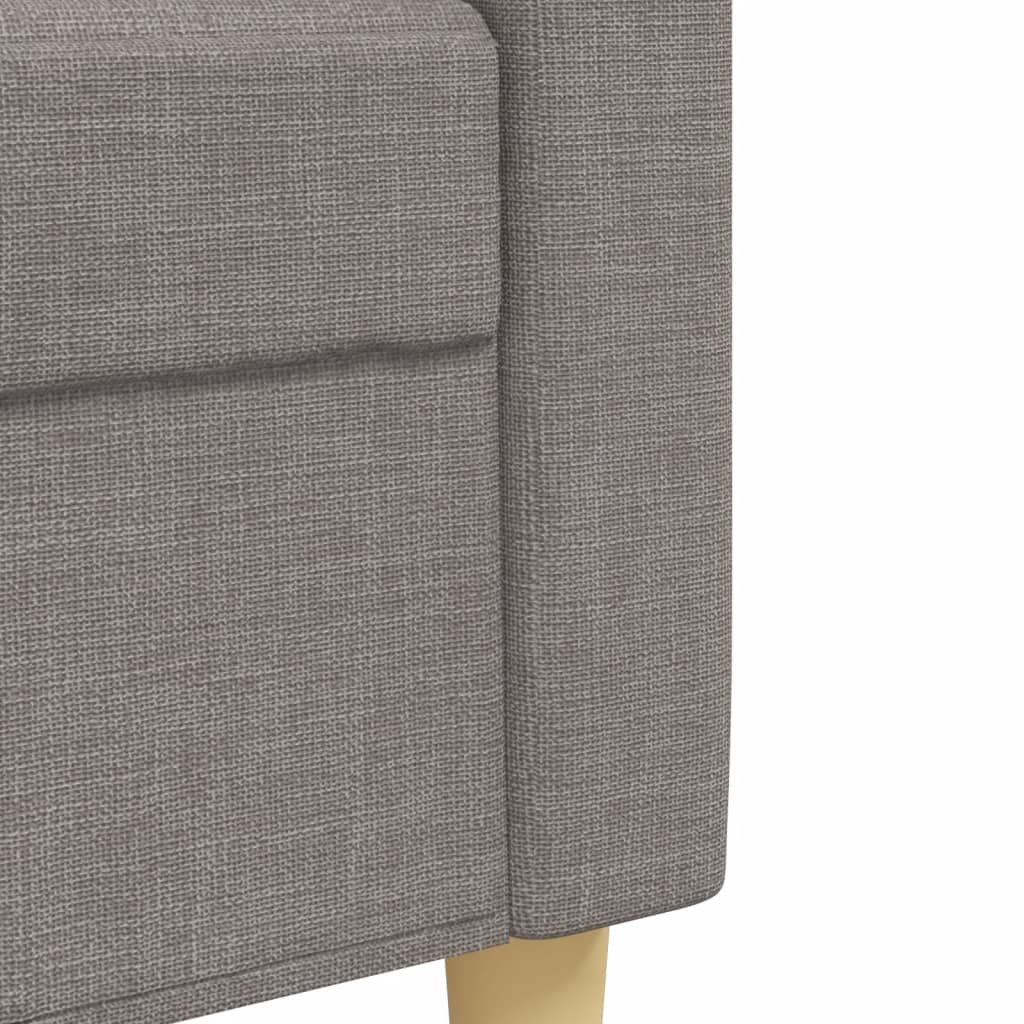 vidaXL Set de canapele, 3 piese, gri taupe, textil vidaXL Set de canapele, 3 piese, gri taupe, textil