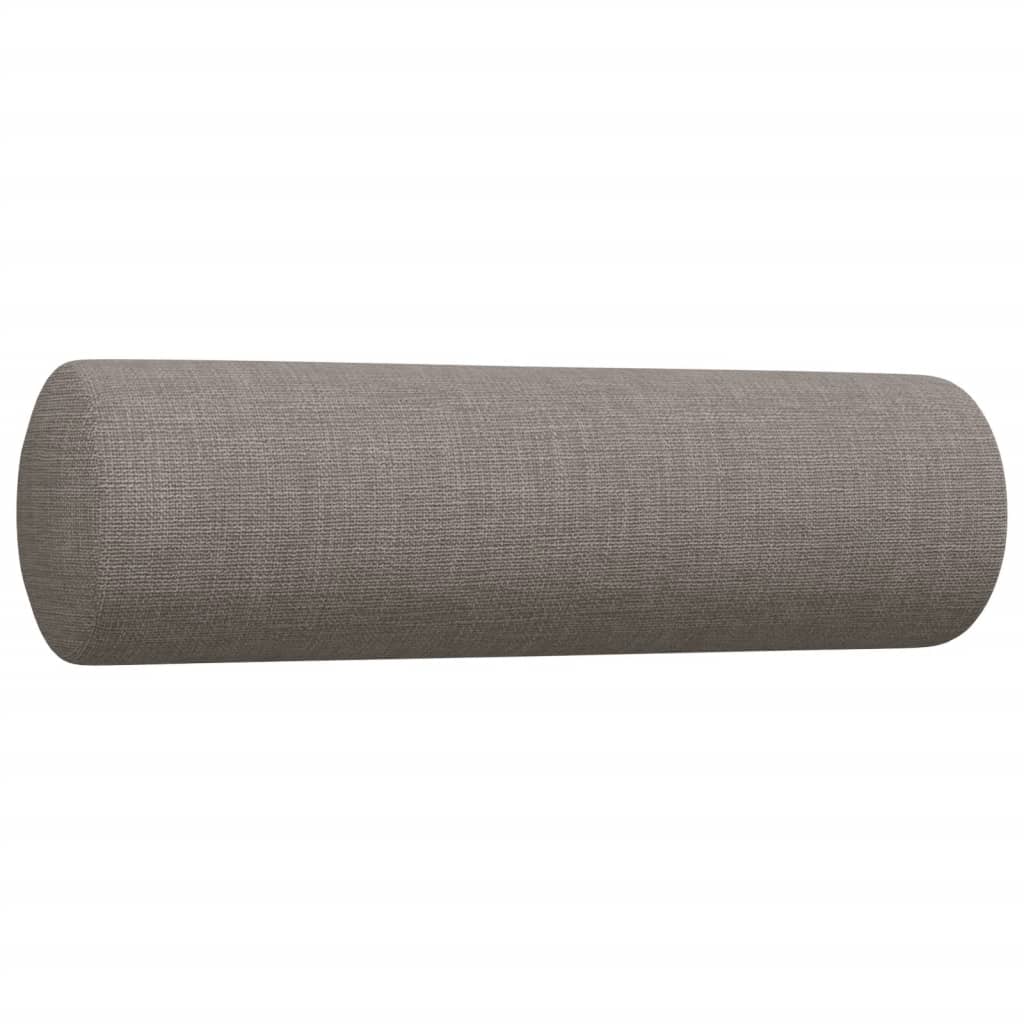 vidaXL Set de canapele cu perne, 3 piese, gri taupe, textil vidaXL Set de canapele cu perne, 3 piese, gri taupe, textil