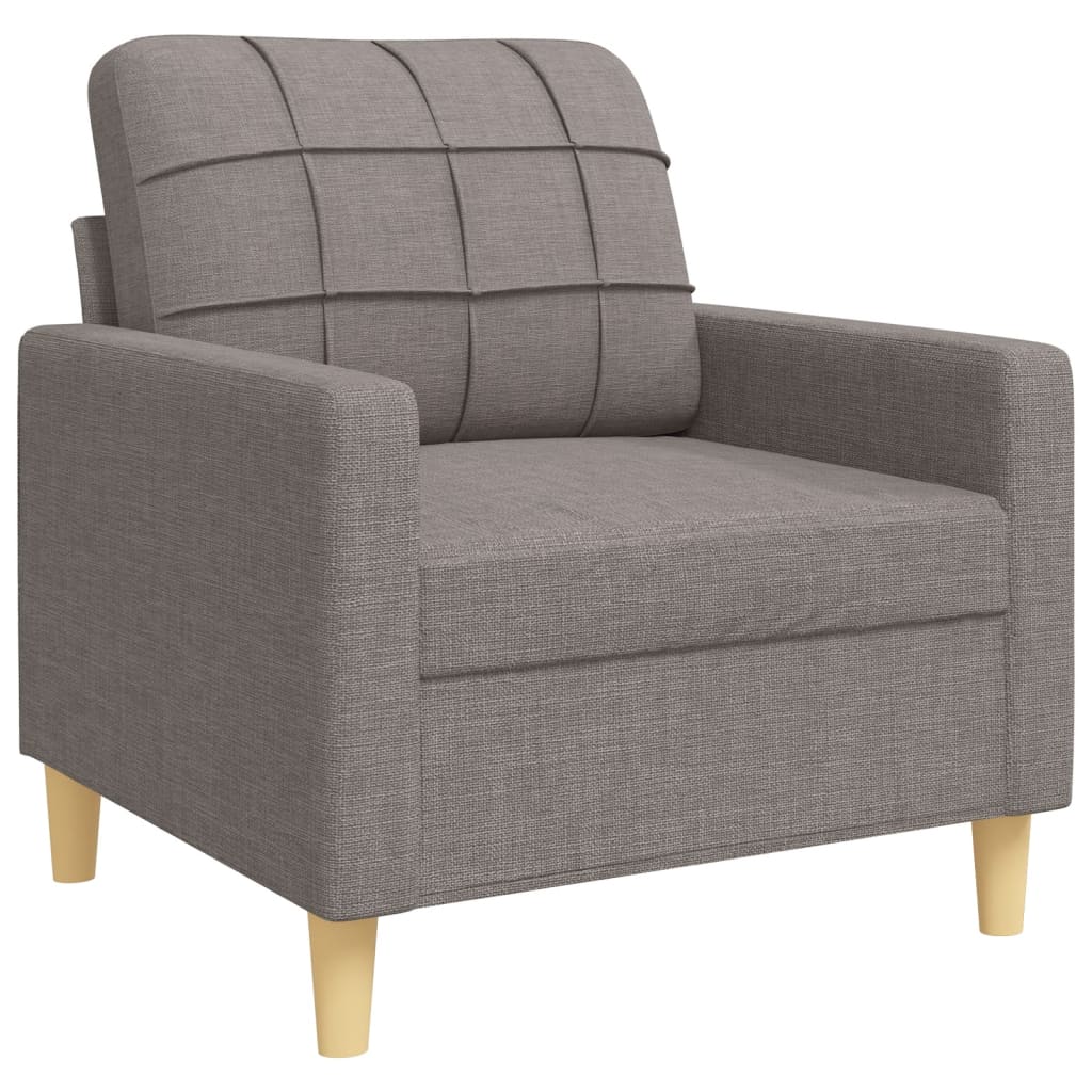 vidaXL Set canapele cu taburet și perne, 4 piese, taupe, textil vidaXL Set canapele cu taburet și perne, 4 piese, taupe, textil