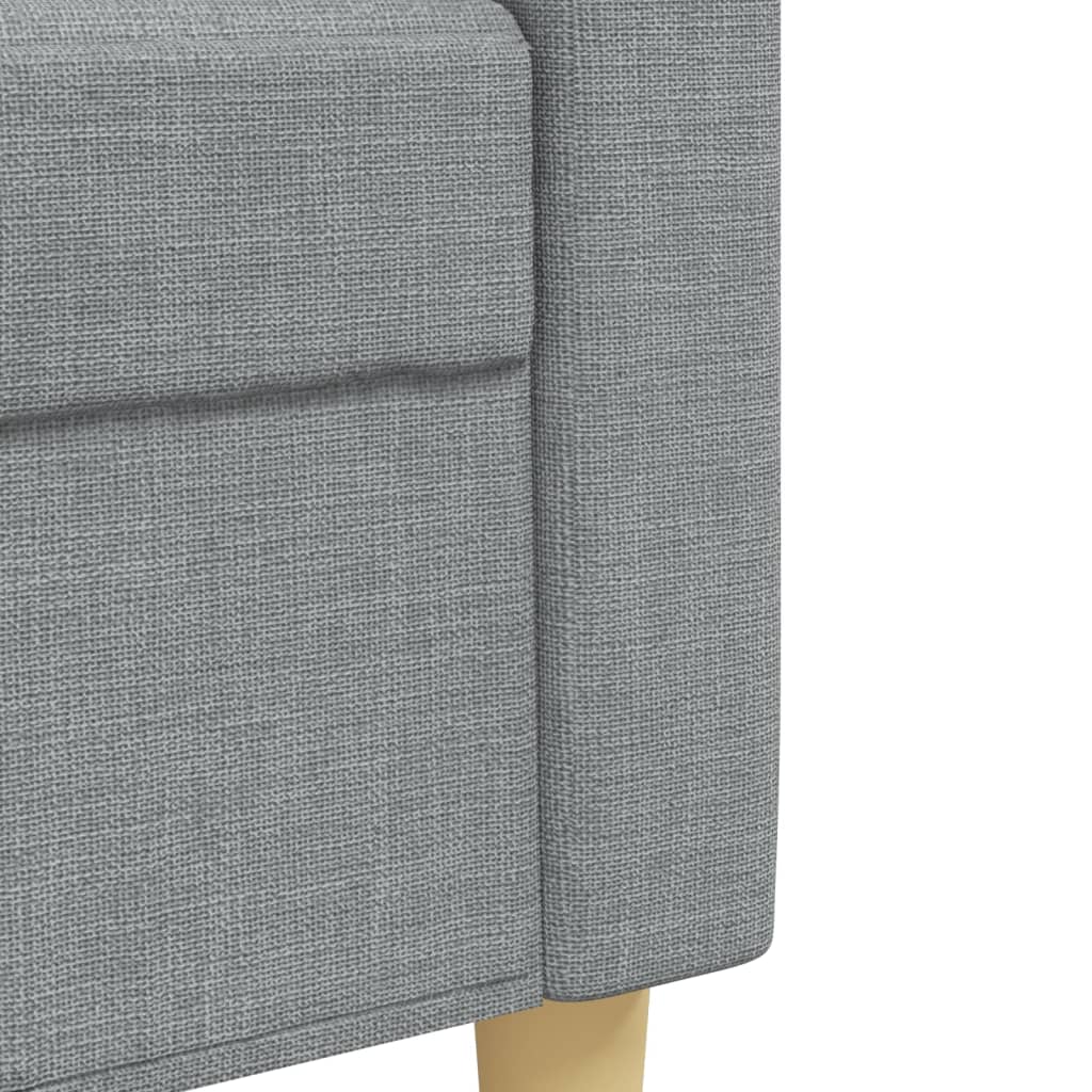 vidaXL Set de canapele, 2 piese, gri deschis, material textil
