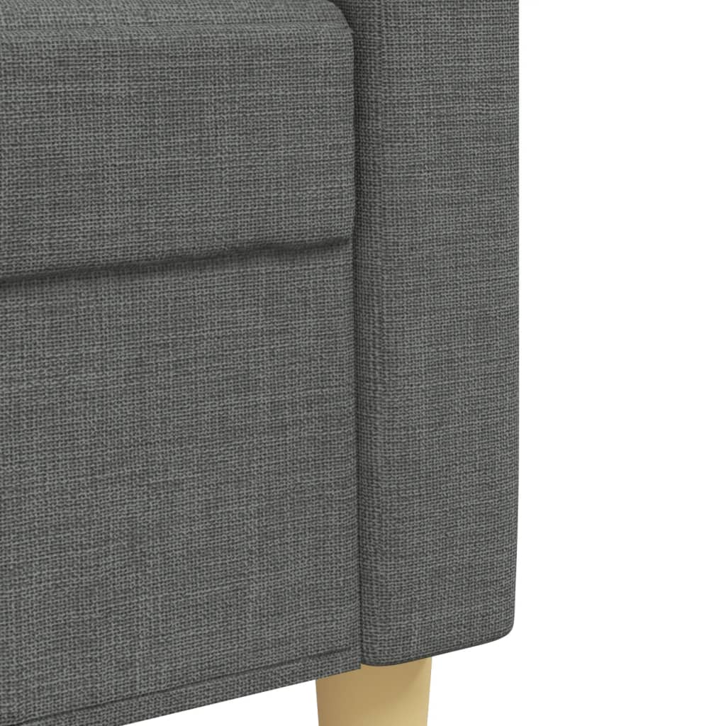 vidaXL Set de canapele, 2 piese, gri închis, material textil vidaXL Set de canapele, 2 piese, gri închis, material textil