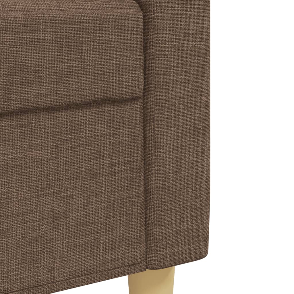 vidaXL Set de canapele, 2 piese, maro, textil vidaXL Set de canapele, 2 piese, maro, textil