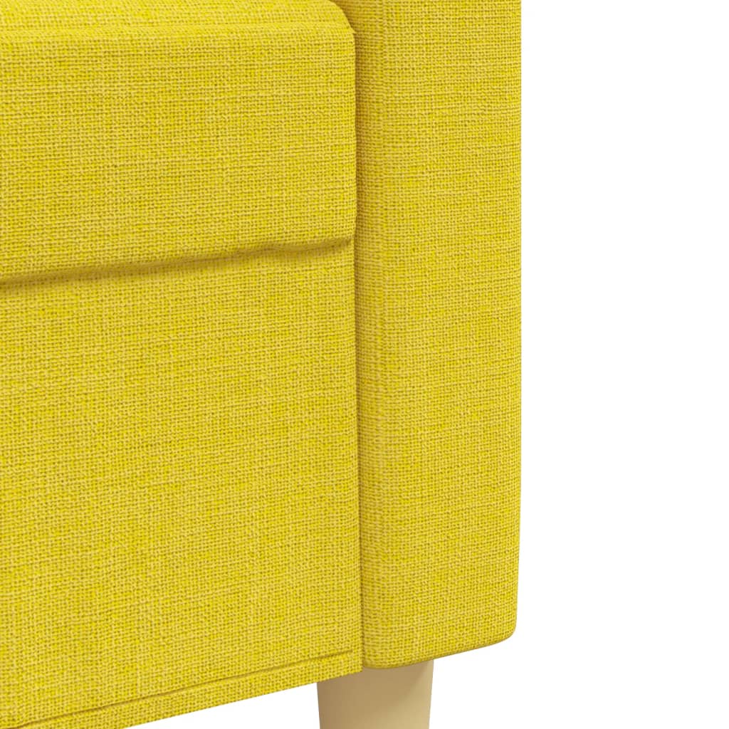 vidaXL Set de canapele, 2 piese, galben deschis, textil vidaXL Set de canapele, 2 piese, galben deschis, textil