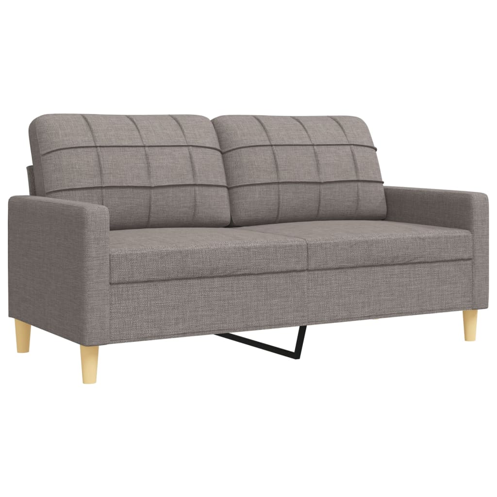 vidaXL Set de canapele, 2 piese, gri taupe, material