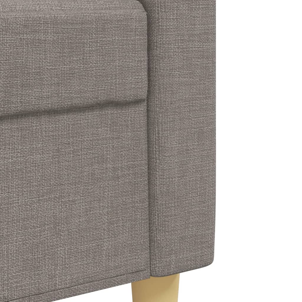 vidaXL Set de canapele, 2 piese, gri taupe, material