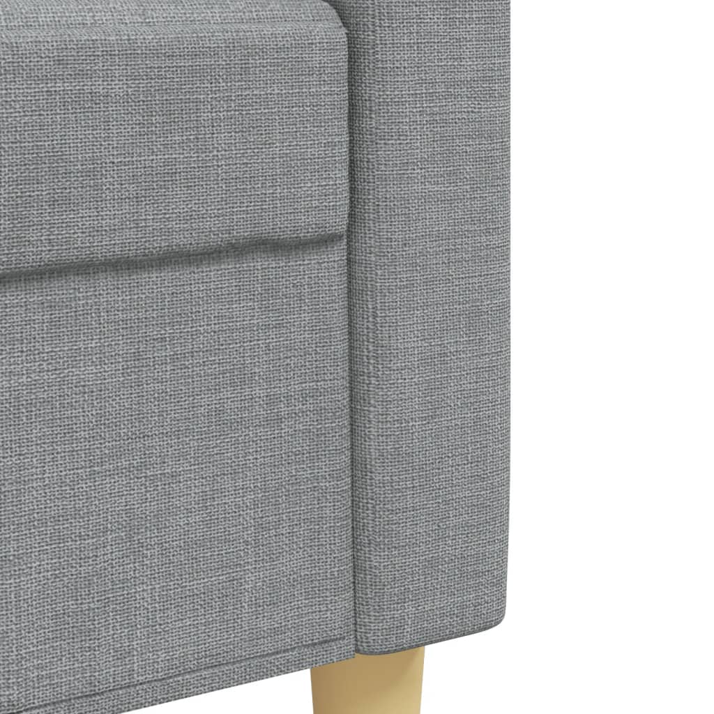 vidaXL Set de canapele cu perne, 2 piese, gri deschis, textil vidaXL Set de canapele cu perne, 2 piese, gri deschis, textil