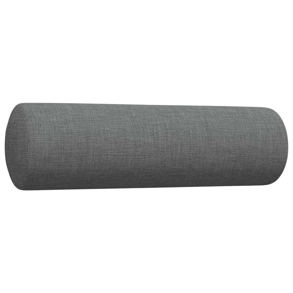 vidaXL Set de canapele cu perne, 2 piese, gri închis, material textil
