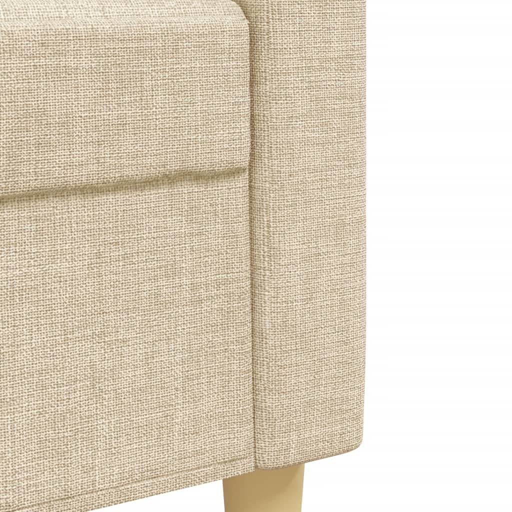 vidaXL Set de canapele cu perne decorative, 2 piese, crem, textil