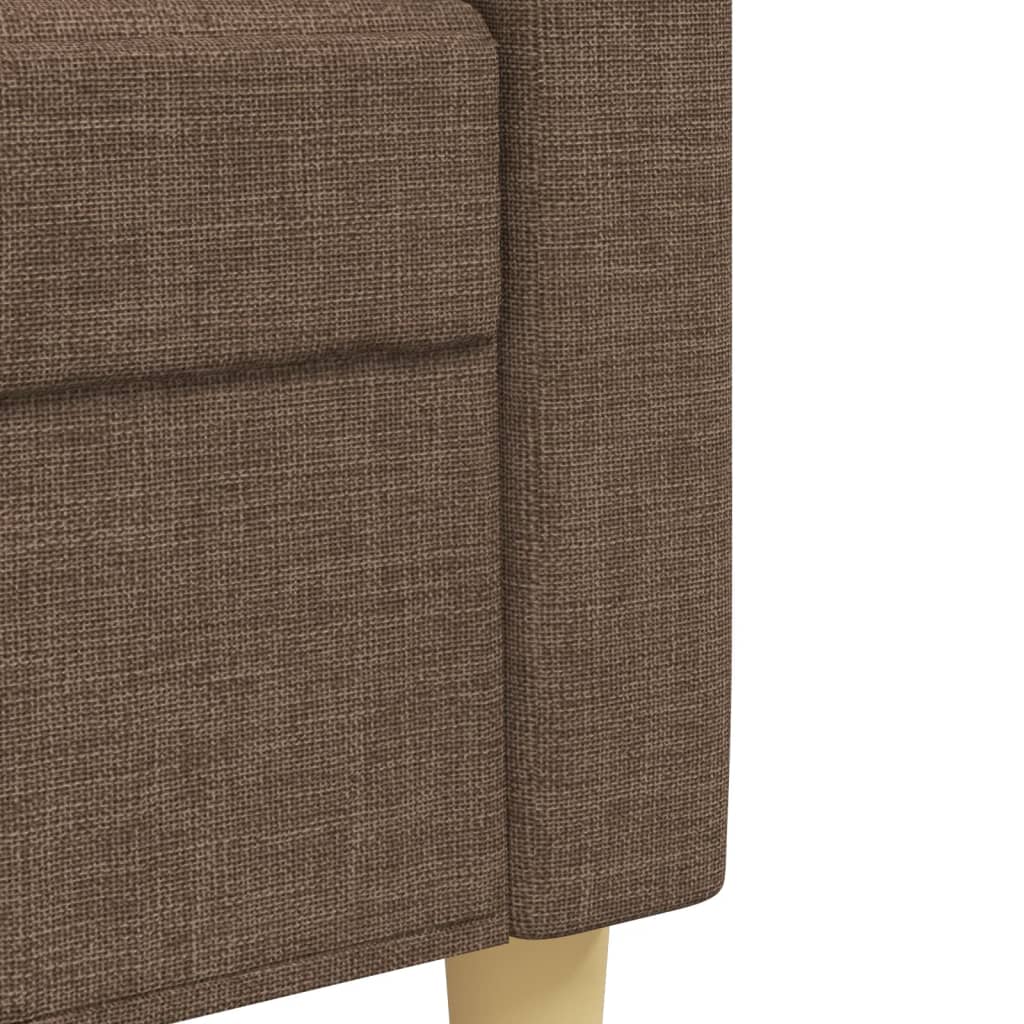 vidaXL Set de canapele cu perne decorative, 2 piese, maro, textil