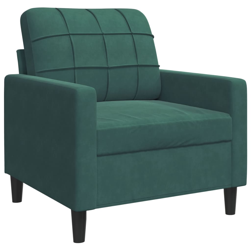 vidaXL Set canapele cu perne/rulouri, 4 piese, verde închis, catifea vidaXL Set canapele cu perne/rulouri, 4 piese, verde închis, catifea