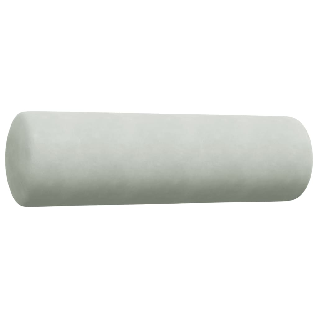vidaXL Set de canapele cu perne, 2 piese, gri deschis, catifea vidaXL Set de canapele cu perne, 2 piese, gri deschis, catifea