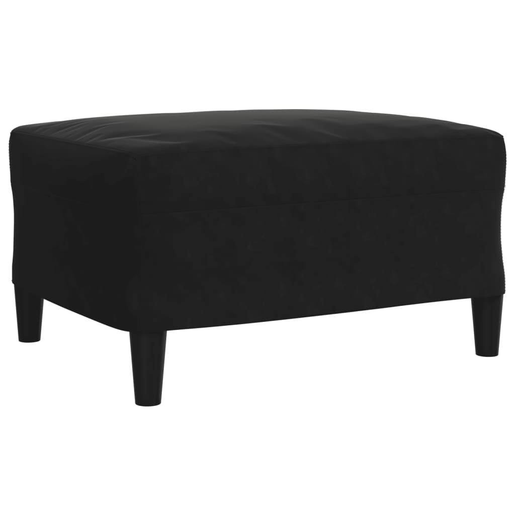 vidaXL Set de canapele cu perne, 4 piese, negru, catifea