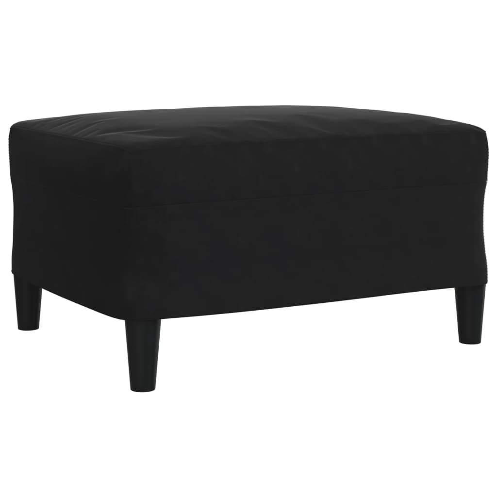 vidaXL Set de canapele cu perne, 3 piese, negru, catifea vidaXL Set de canapele cu perne, 3 piese, negru, catifea