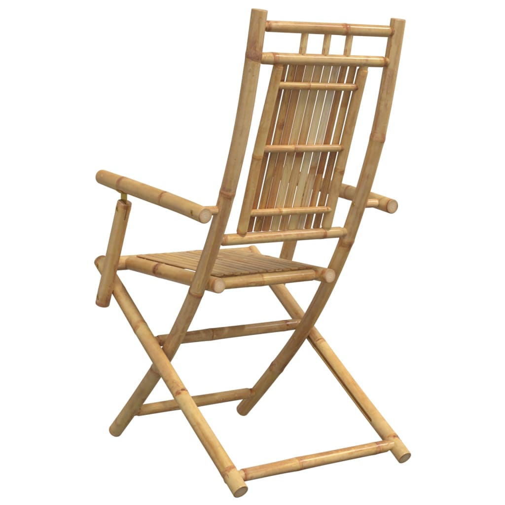 vidaXL Scaune de grădină pliabile, 4 buc., 53x66x99 cm, bambus
