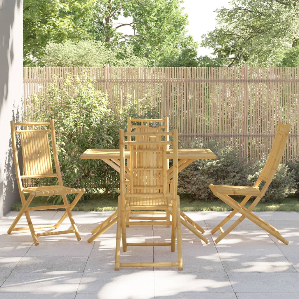 vidaXL Set mobilier de grădină, 5 piese, bambus vidaXL Set mobilier de grădină, 5 piese, bambus