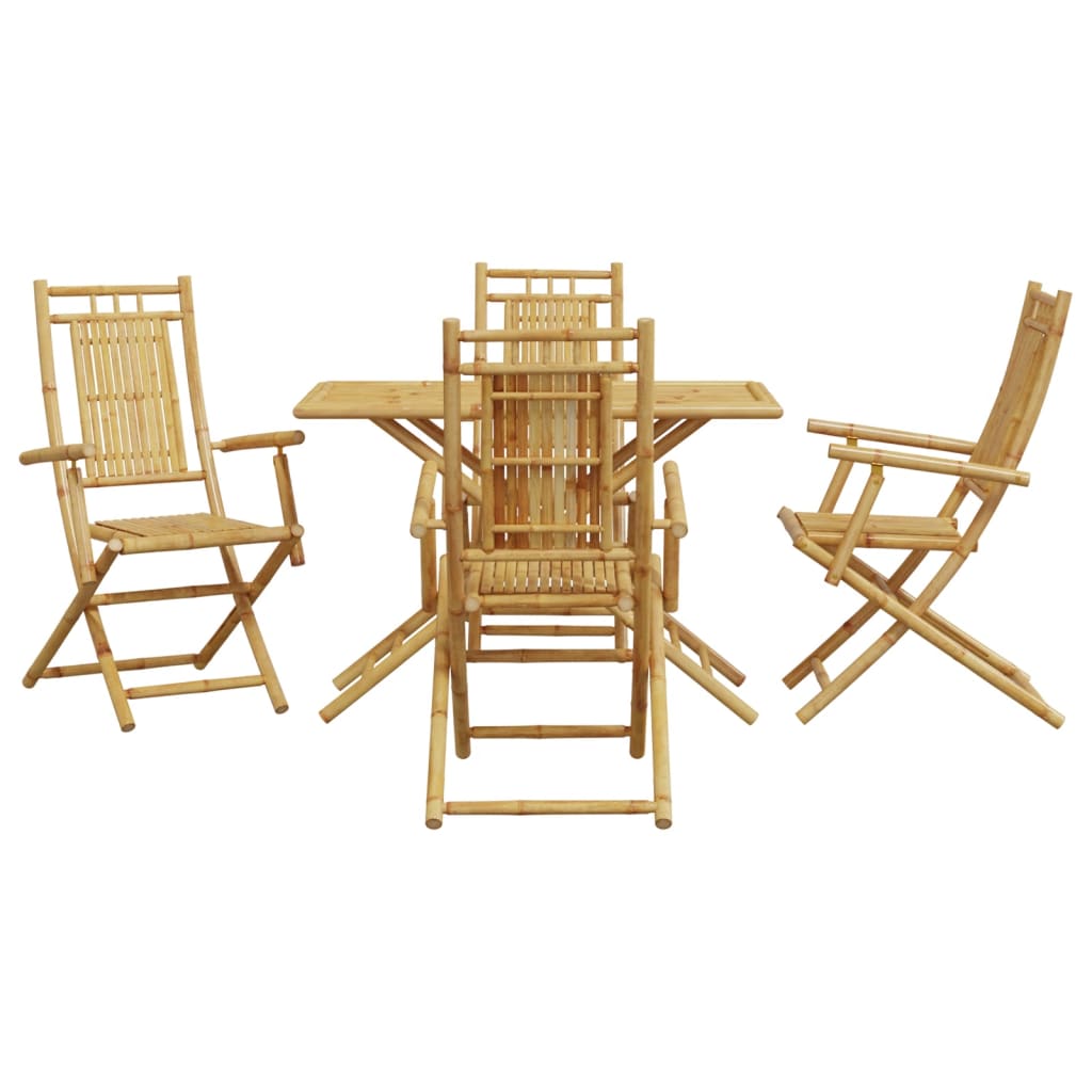 vidaXL Set mobilier de grădină, 5 piese, bambus vidaXL Set mobilier de grădină, 5 piese, bambus