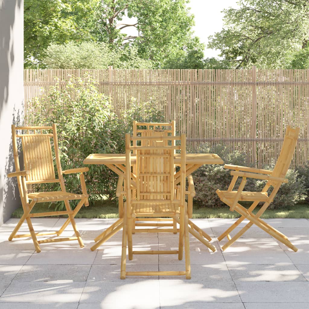 vidaXL Set mobilier de grădină, 5 piese, bambus vidaXL Set mobilier de grădină, 5 piese, bambus