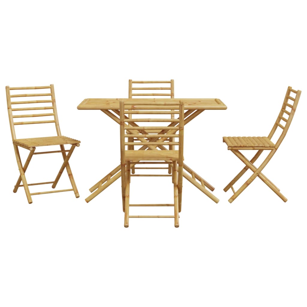 vidaXL Set mobilier de grădină, 5 piese, bambus vidaXL Set mobilier de grădină, 5 piese, bambus