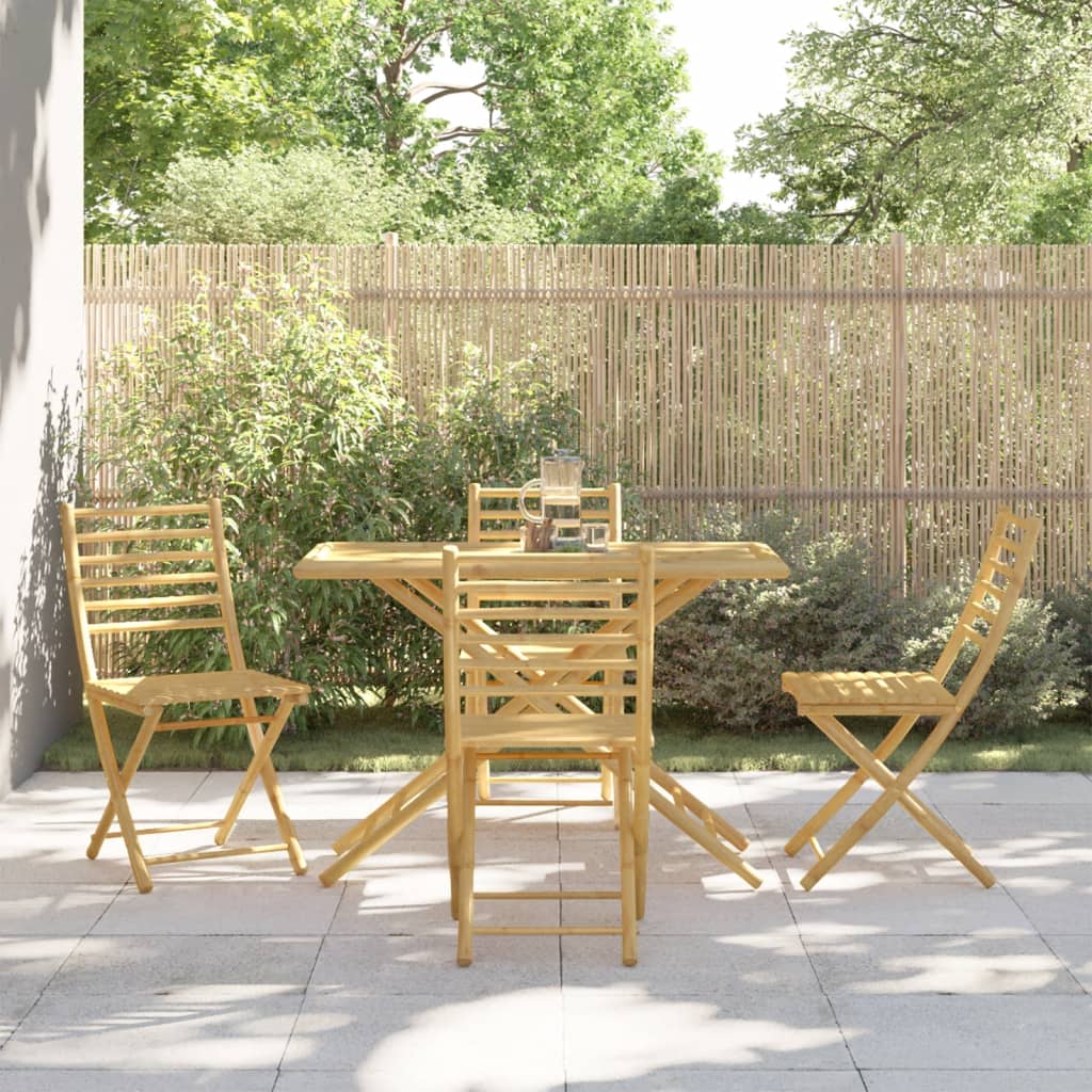 vidaXL Set mobilier de grădină, 5 piese, bambus vidaXL Set mobilier de grădină, 5 piese, bambus