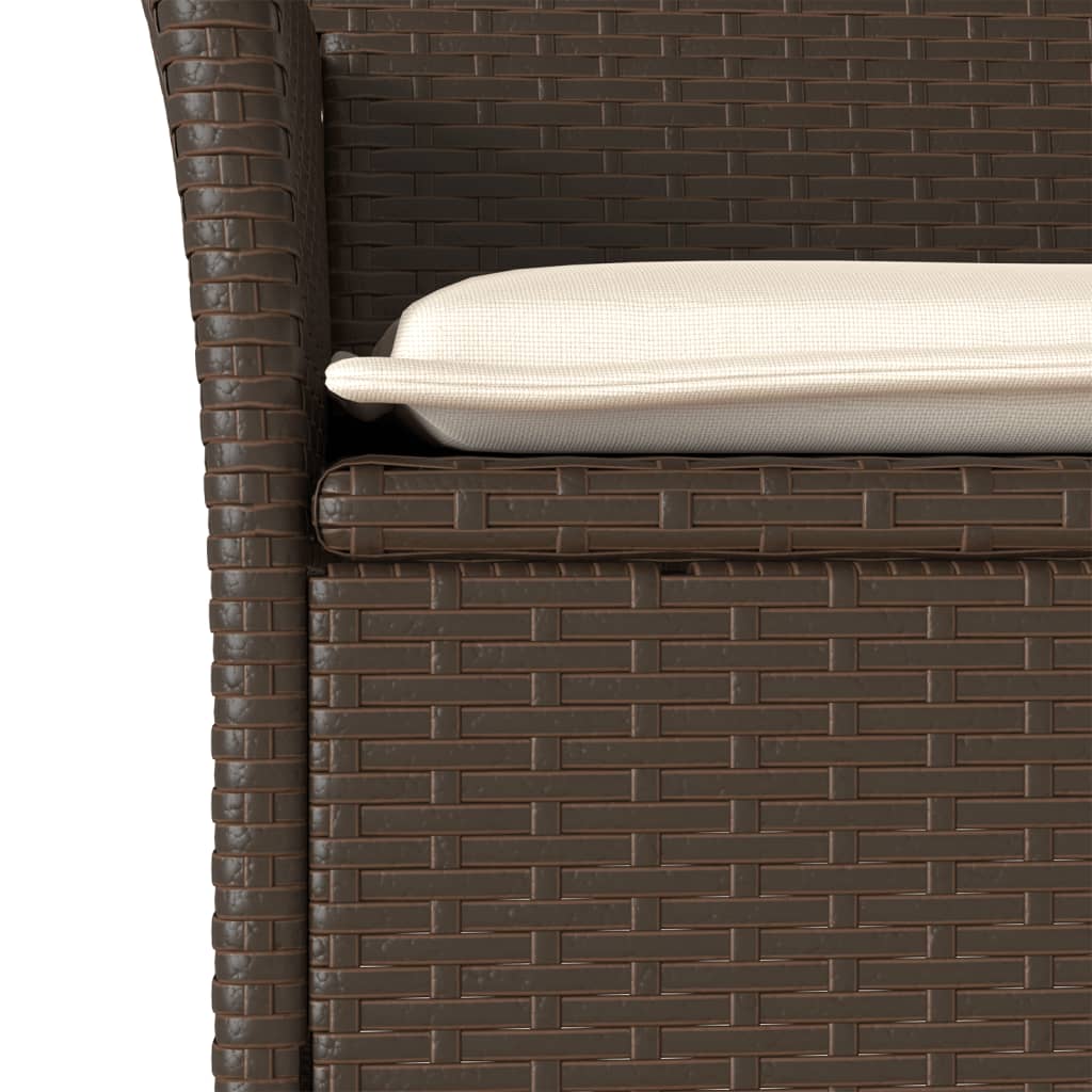 vidaXL Set mobilier de grădină cu perne, 7 piese, poliratan și sticlă vidaXL Set mobilier de grădină cu perne, 7 piese, poliratan și sticlă
