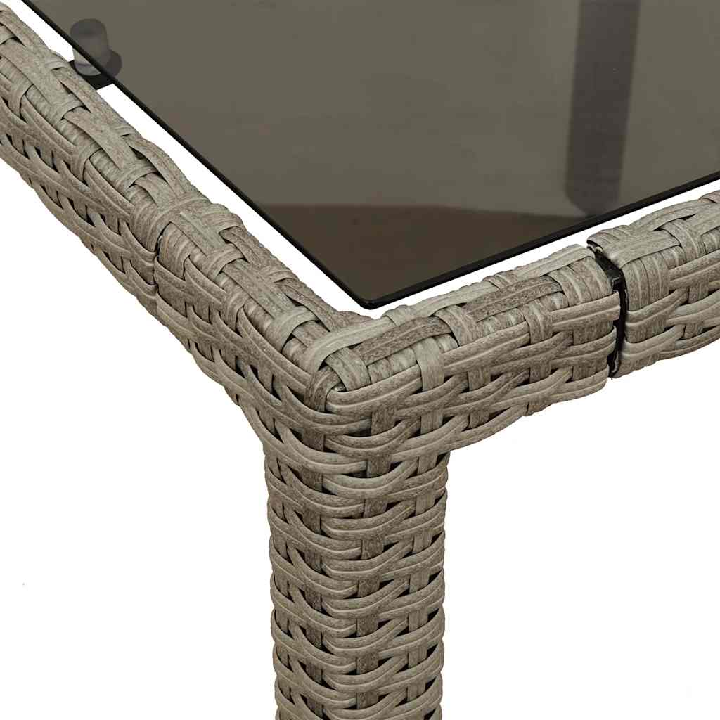 vidaXL Set mobilier grădină perne 5 piese gri deschis poliratan sticlă vidaXL Set mobilier grădină perne 5 piese gri deschis poliratan sticlă
