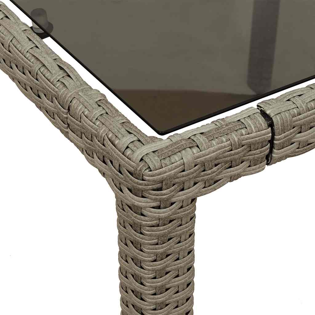 vidaXL Set mobilier grădină perne 5 piese gri deschis poliratan sticlă vidaXL Set mobilier grădină perne 5 piese gri deschis poliratan sticlă