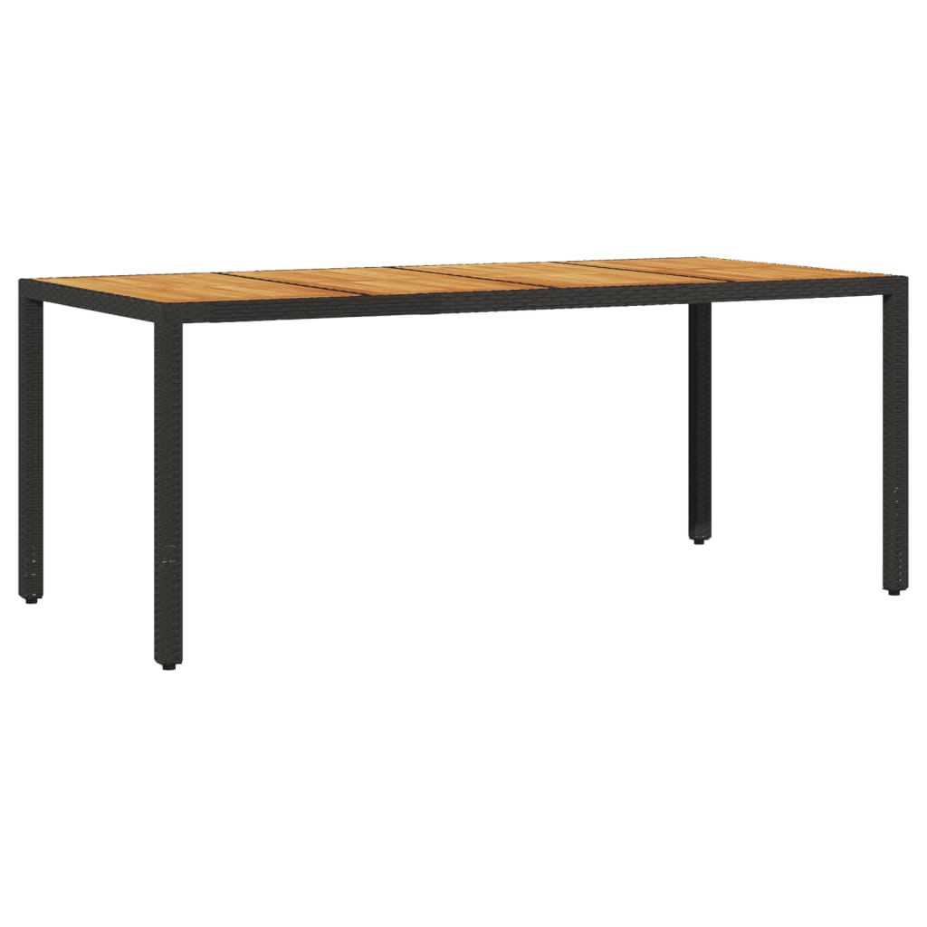 vidaXL Set mobilier grădină perne 9 piese negru poliratan/lemn acacia vidaXL Set mobilier grădină perne 9 piese negru poliratan/lemn acacia