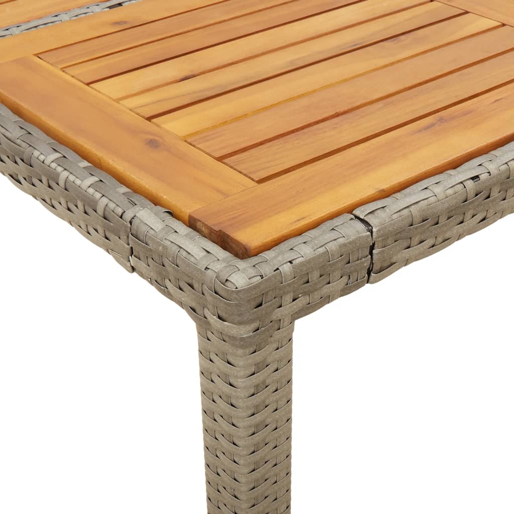 vidaXL Set mobilier grădină cu perne 5 piese gri poliratan/lemn acacia vidaXL Set mobilier grădină cu perne 5 piese gri poliratan/lemn acacia