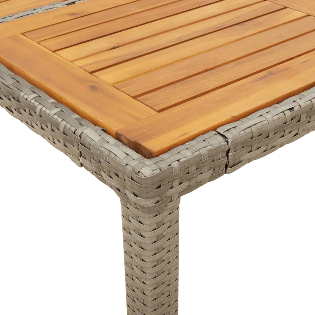 vidaXL Set mobilier grădină cu perne 7 piese gri poliratan/lemn acacia