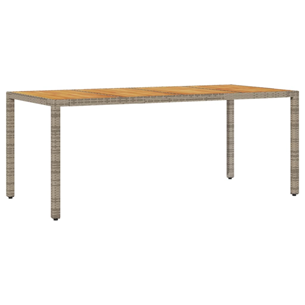 vidaXL Set mobilier grădină cu perne 9 piese gri poliratan/lemn acacia