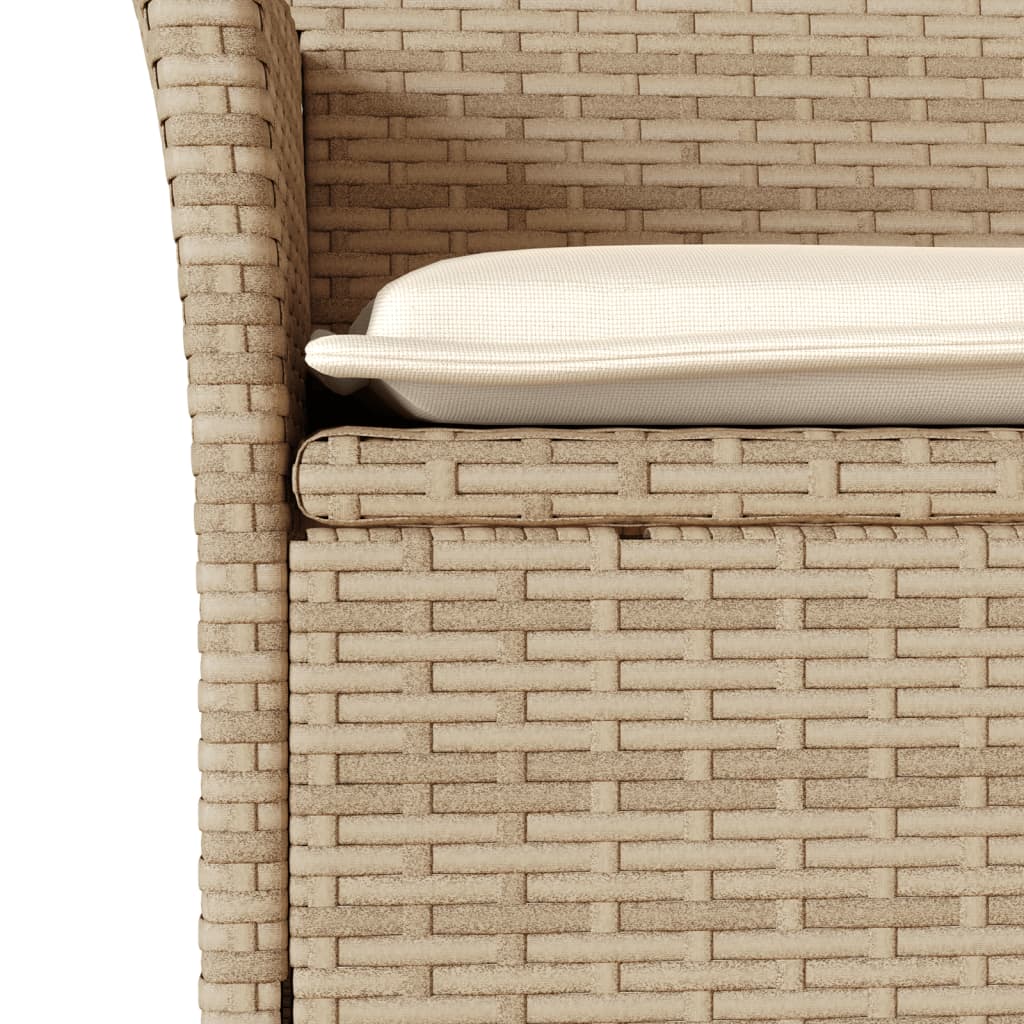 vidaXL Set mobilier grădină cu perne 7 piese bej poliratan/lemn acacia
