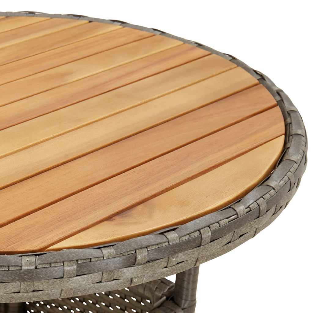 vidaXL Set mobilier grădină cu perne 5 piese gri poliratan/lemn acacia
