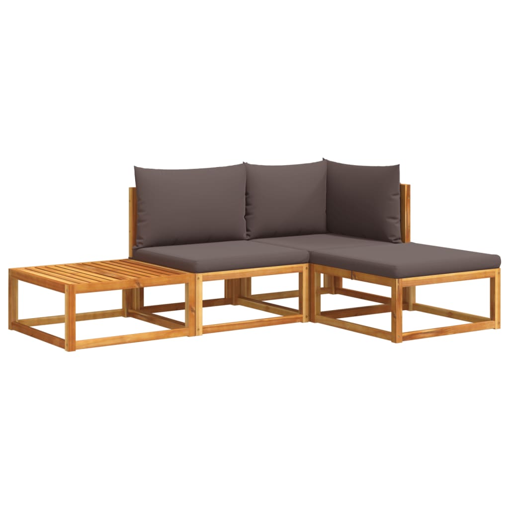 vidaXL Set canapele de grădină cu 4 piese, lemn de acacia și frânghie vidaXL Set canapele de grădină cu 4 piese, lemn de acacia și frânghie