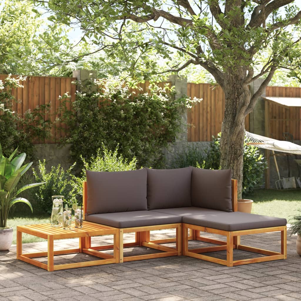vidaXL Set canapele de grădină cu 4 piese, lemn de acacia și frânghie vidaXL Set canapele de grădină cu 4 piese, lemn de acacia și frânghie