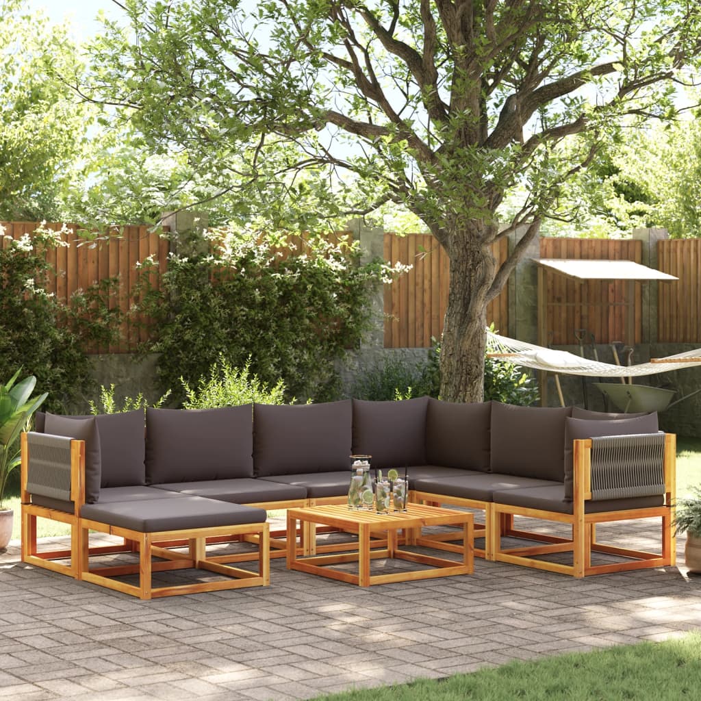 vidaXL Set canapele de grădină cu 8 piese, lemn de acacia și frânghie vidaXL Set canapele de grădină cu 8 piese, lemn de acacia și frânghie