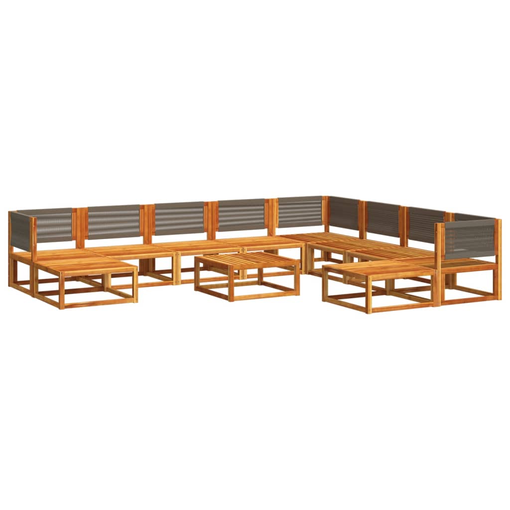 vidaXL Set canapele de grădină cu 11 piese și perne din lemn de acacia și frânghie vidaXL Set canapele de grădină cu 11 piese și perne din lemn de acacia și frânghie