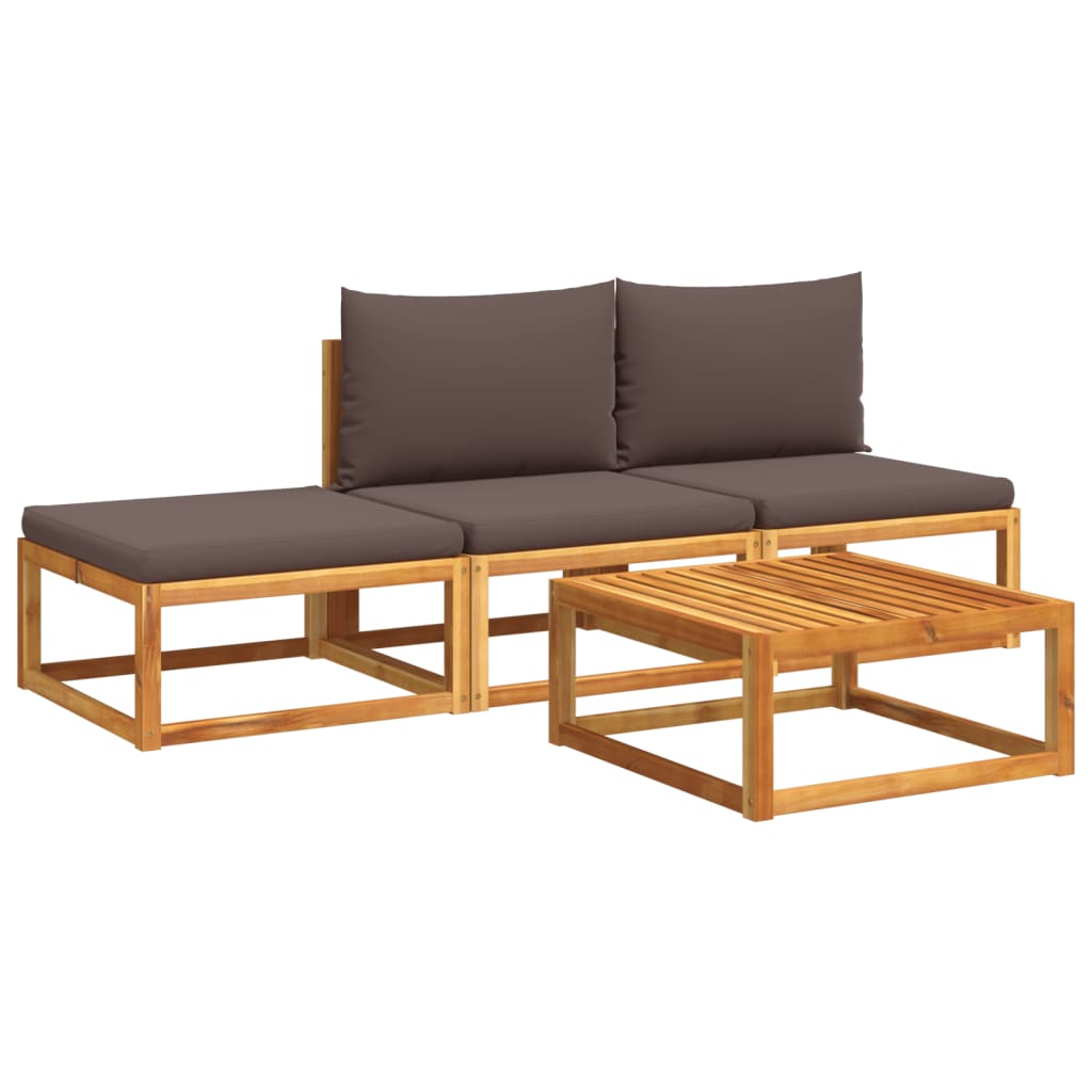 vidaXL Set canapele de grădină cu 4 piese, lemn de acacia și frânghie vidaXL Set canapele de grădină cu 4 piese, lemn de acacia și frânghie