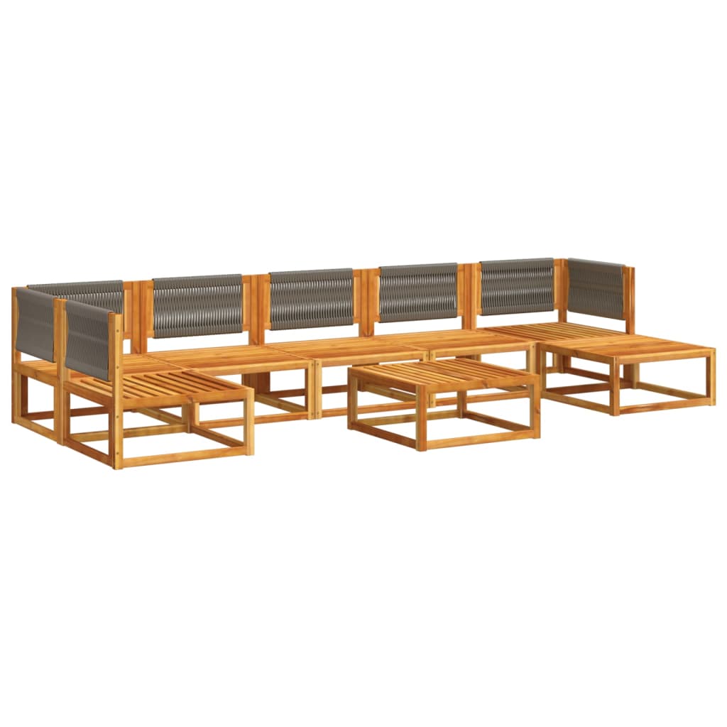 vidaXL Set canapele de grădină cu 8 piese, lemn de acacia și frânghie vidaXL Set canapele de grădină cu 8 piese, lemn de acacia și frânghie