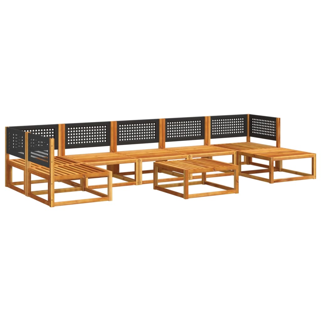 vidaXL Set canapele de grădină cu 8 piese și perne, lemn de salcâm și ratan vidaXL Set canapele de grădină cu 8 piese și perne, lemn de salcâm și ratan
